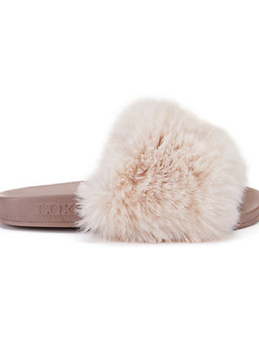 Australia Luxe Collective Blush Pink Faux Fur Slide Slippers